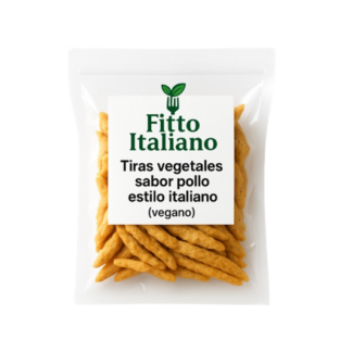 Tiras vegetales sabor pollo estilo italiano (vegano)
