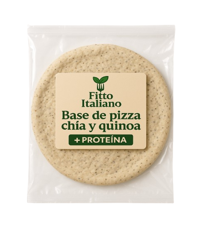 Base de pizza chía y quinoa proteica