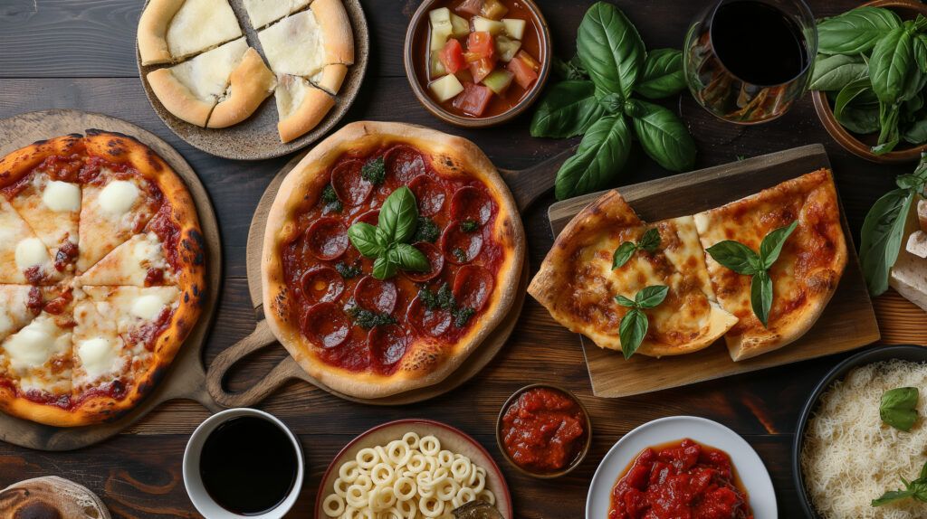 Mesa con productos Fitto Italiano